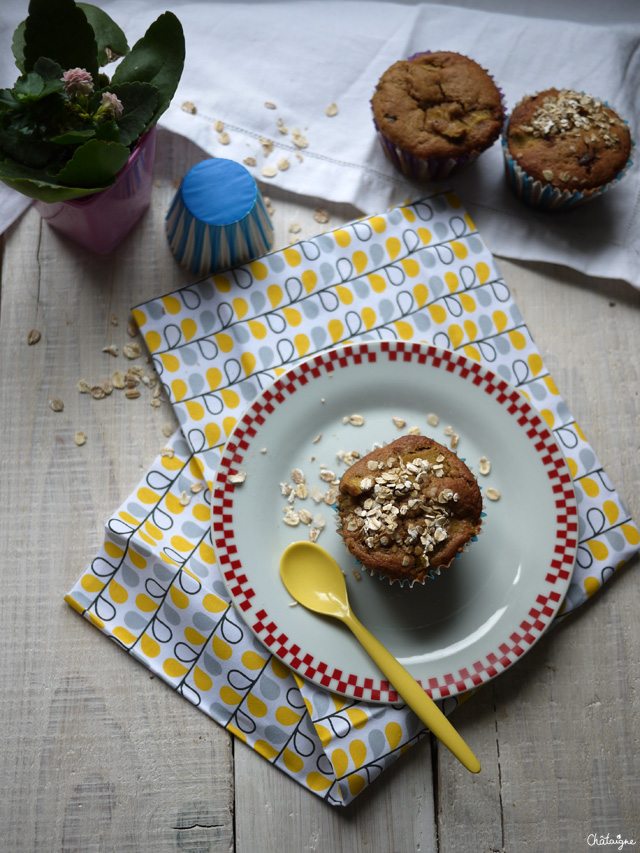 Muffins fraise-rhubarbe