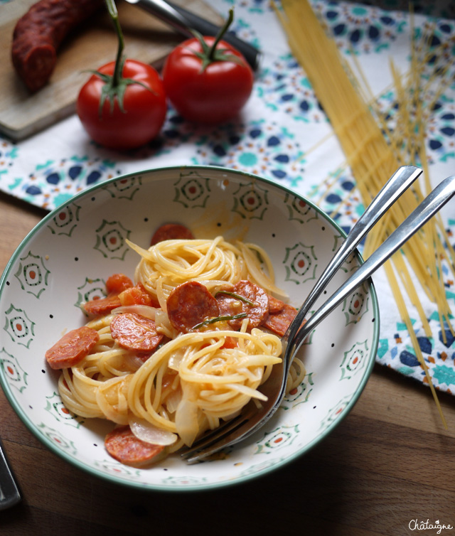 One-pan pasta au chorizo