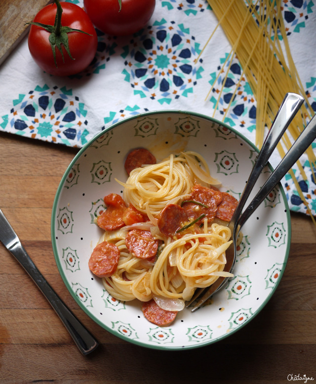 One-pan pasta au chorizo