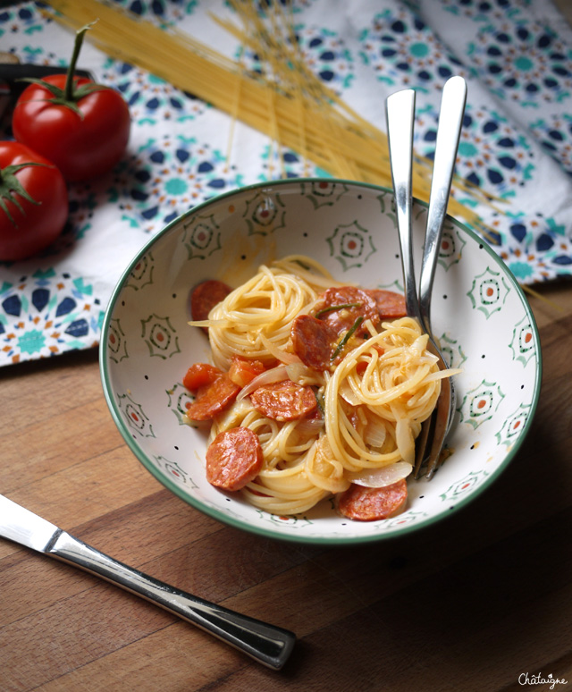 One-pan pasta au chorizo