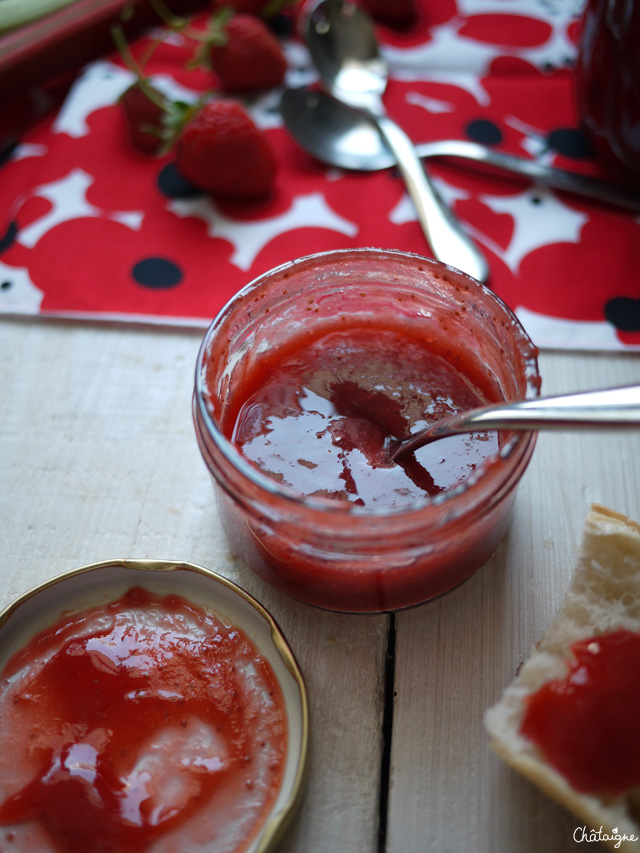 Confiture fraises-rhubarbe