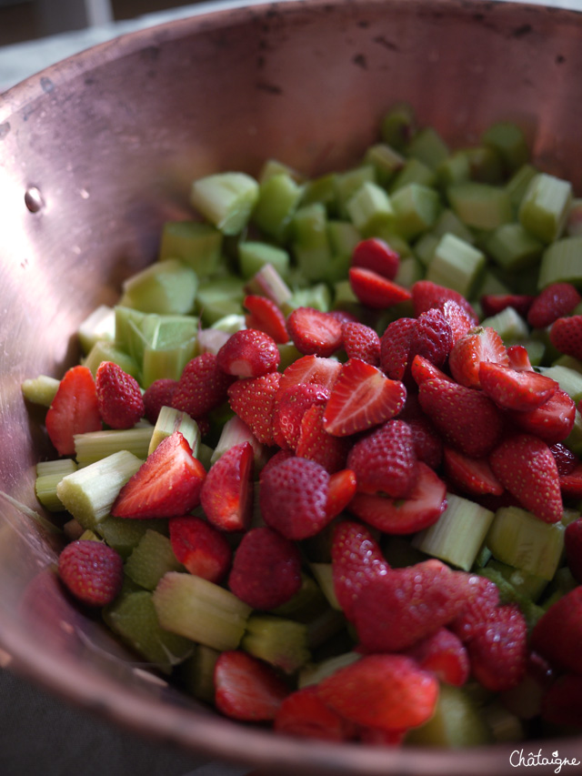 Confiture fraises-rhubarbe