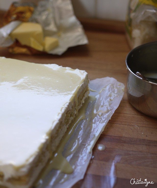 gâteau citron-citron vert et mousse coco