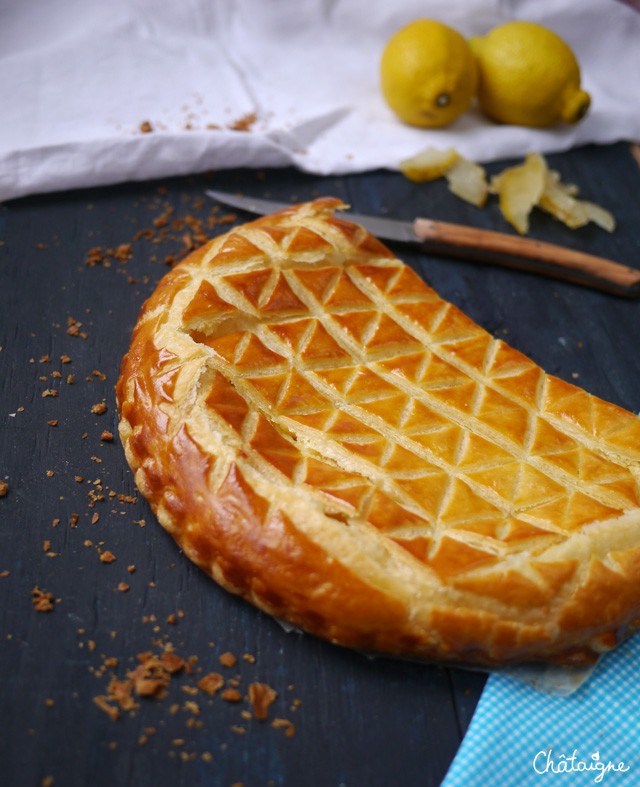 galette des rois au citron et cédrats confits