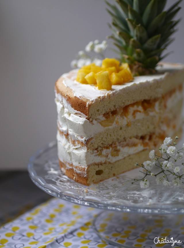 naked cake ananas-mangue