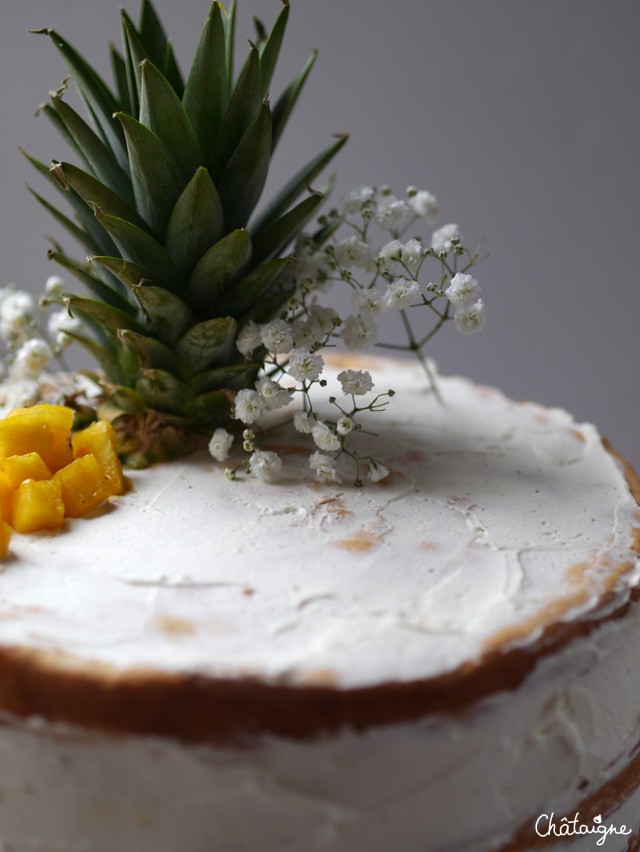 naked cake ananas-mangue