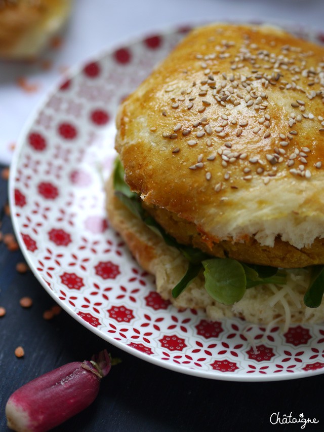 burgers aux steaks de lentilles corail