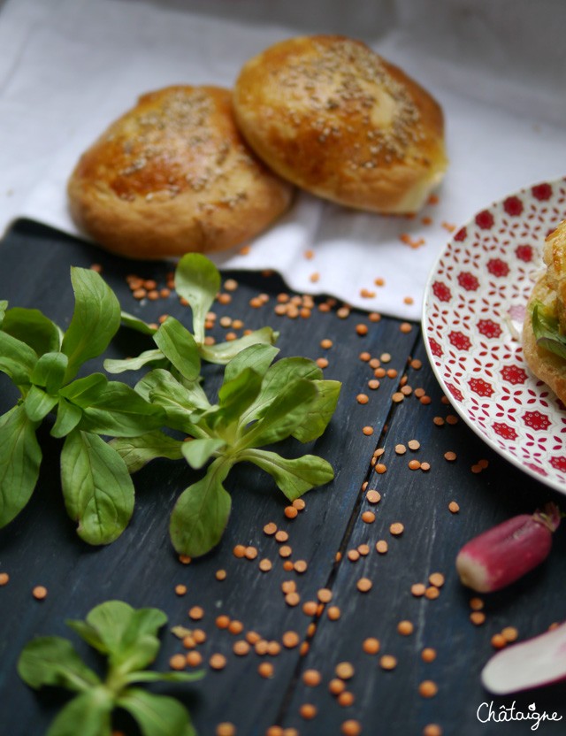 burgers aux steaks de lentilles corail