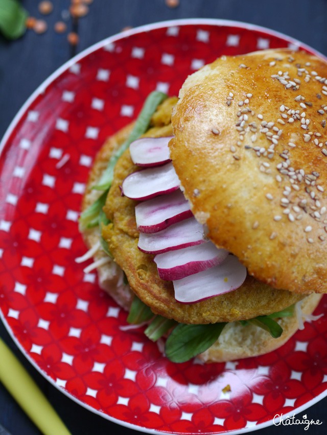 burgers aux steaks de lentilles corail