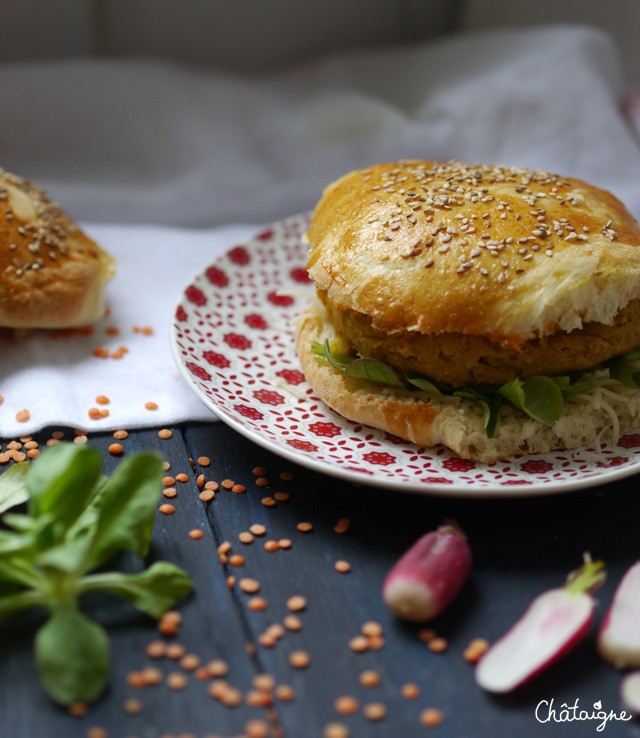 burgers aux steaks de lentilles corail