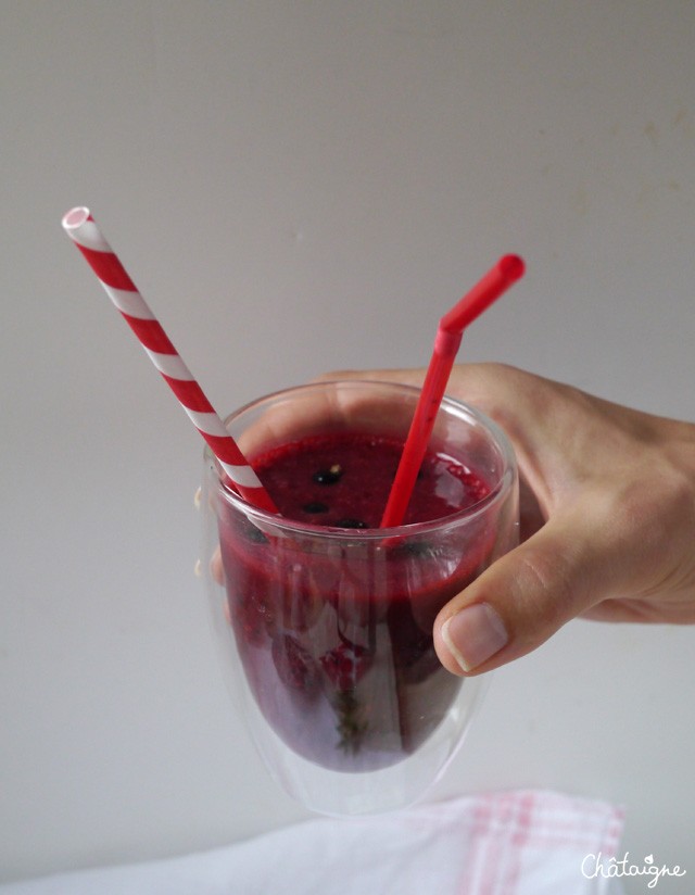 Smoothie cassis-framboise