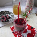 Smoothie cassis-framboises-rhubarbe