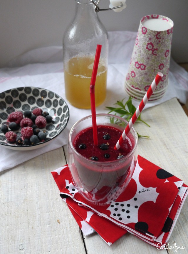 Smoothie cassis-framboise