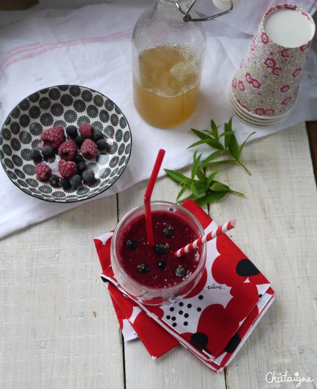 Smoothie cassis-framboise