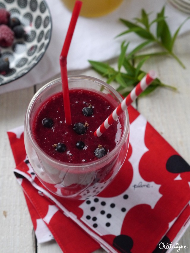 Smoothie cassis-framboise