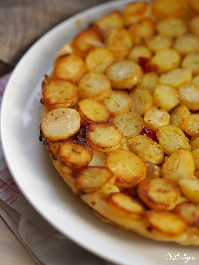 tarte tatin aux pommes de terre nouvelles