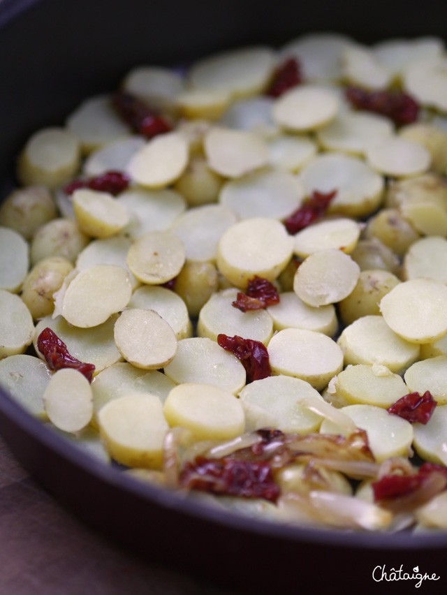 tarte tatin aux pommes de terre nouvelles