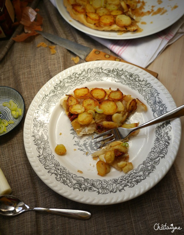 tarte tatin aux pommes de terre nouvelles