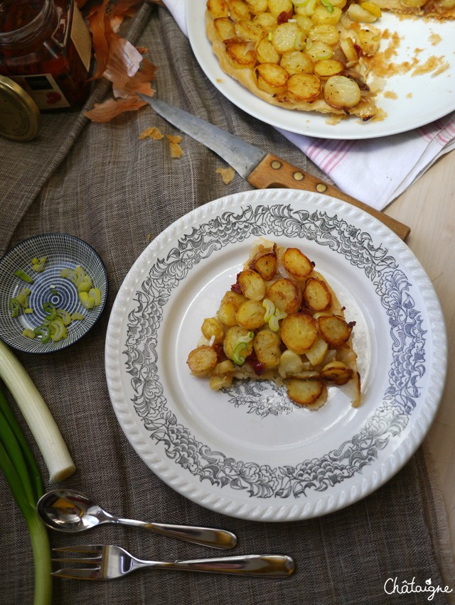 tarte tatin aux pommes de terre nouvelles