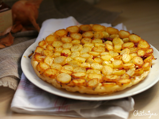 Tarte tatin aux pommes de terre nouvelles