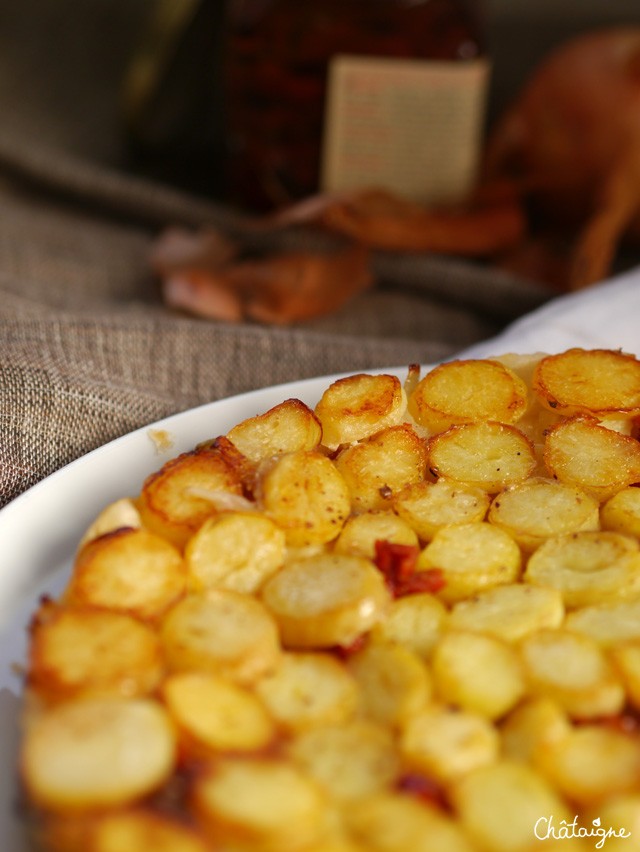 tarte tatin aux pommes de terre nouvelles