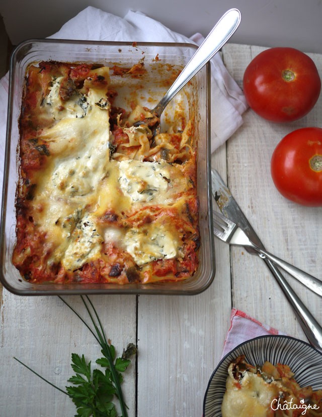 Lasagnes tomates, ricotta et sardines