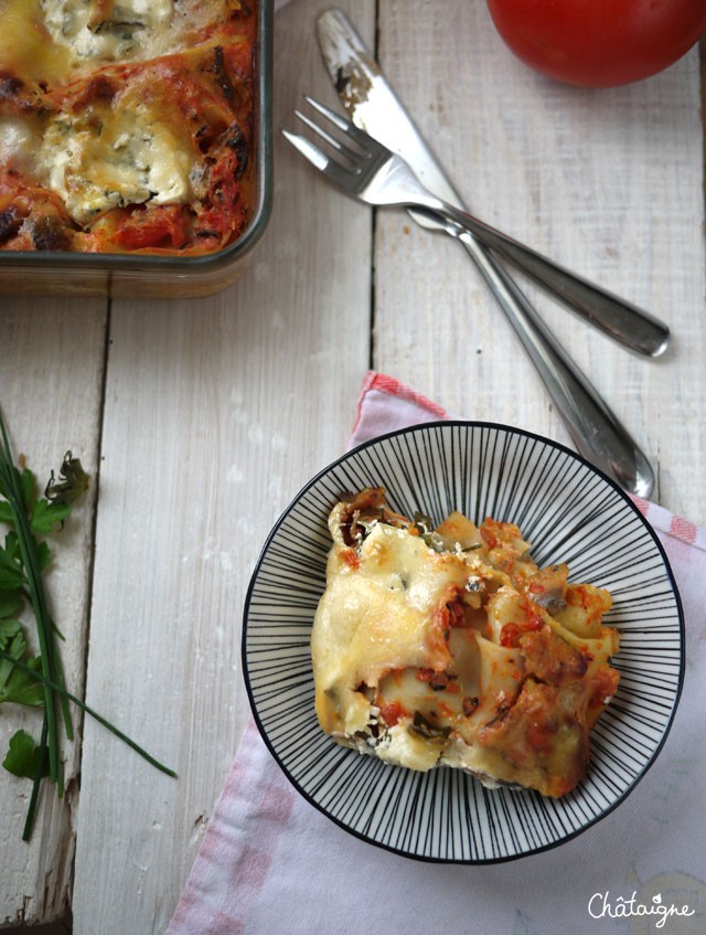 Lasagnes tomates, ricotta et sardines