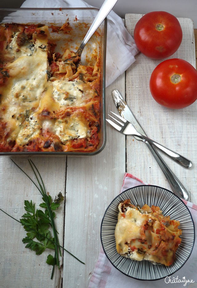 Lasagnes tomates, ricotta et sardines