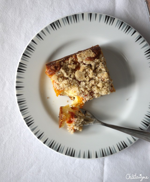 Crumbcake aux abricots