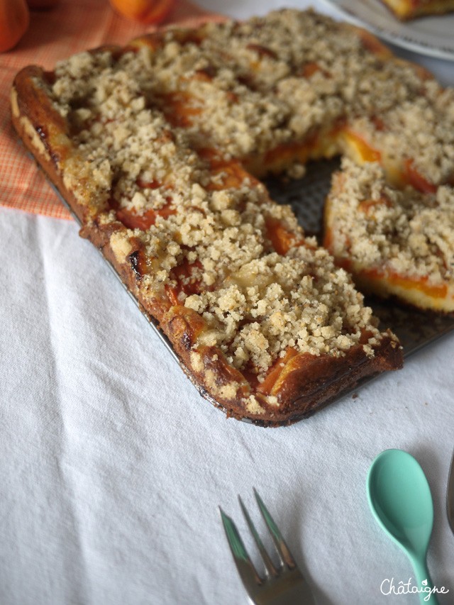 Crumbcake aux abricots