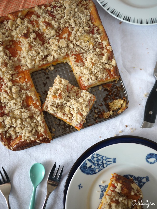 Crumbcake aux abricots