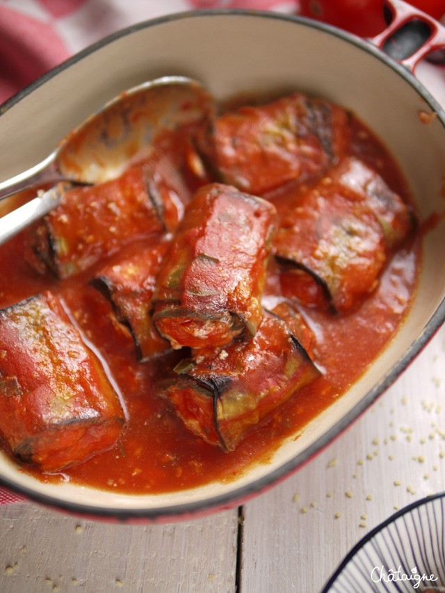 Cannellonis d'aubergines à la ricotta