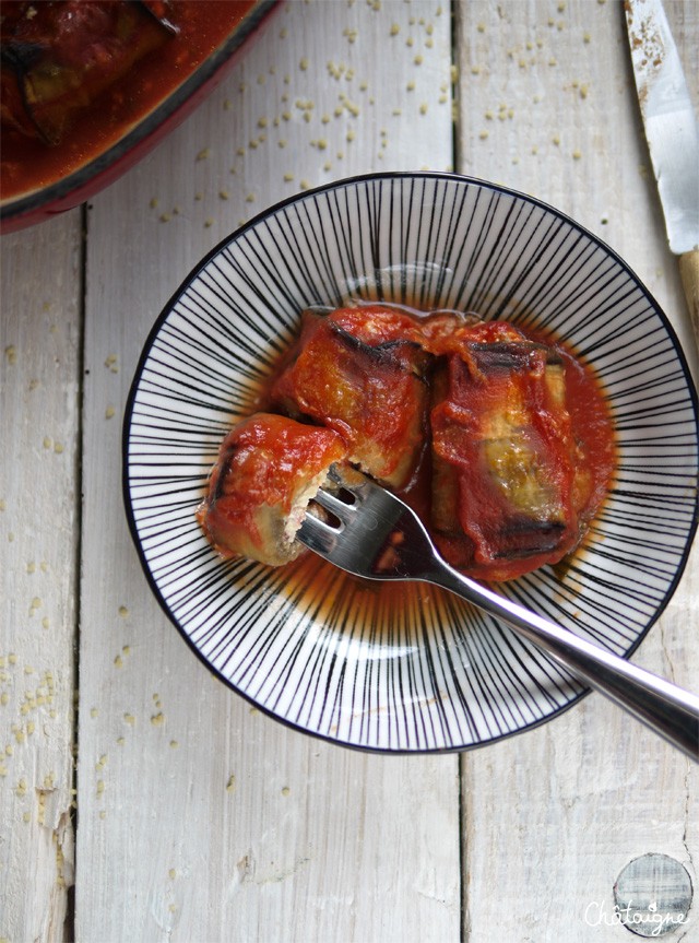 Cannellonis d'aubergines à la ricotta