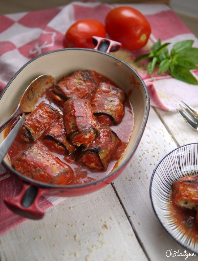 Cannellonis d'aubergines à la ricotta