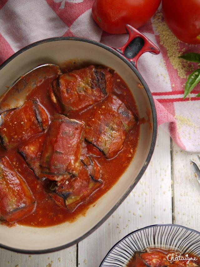 Cannellonis d'aubergines à la ricotta