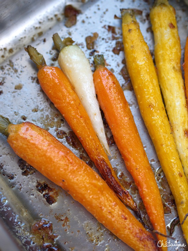 Carottes rôties au parmesan