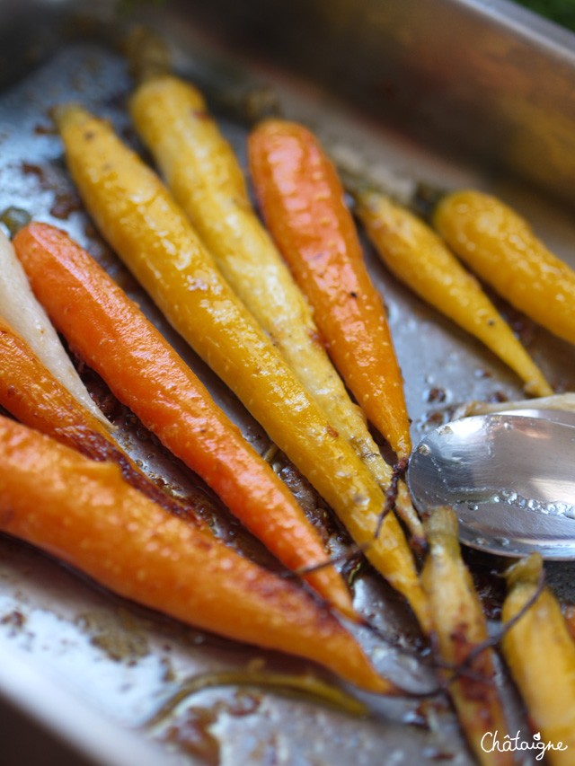 Carottes rôties au parmesan