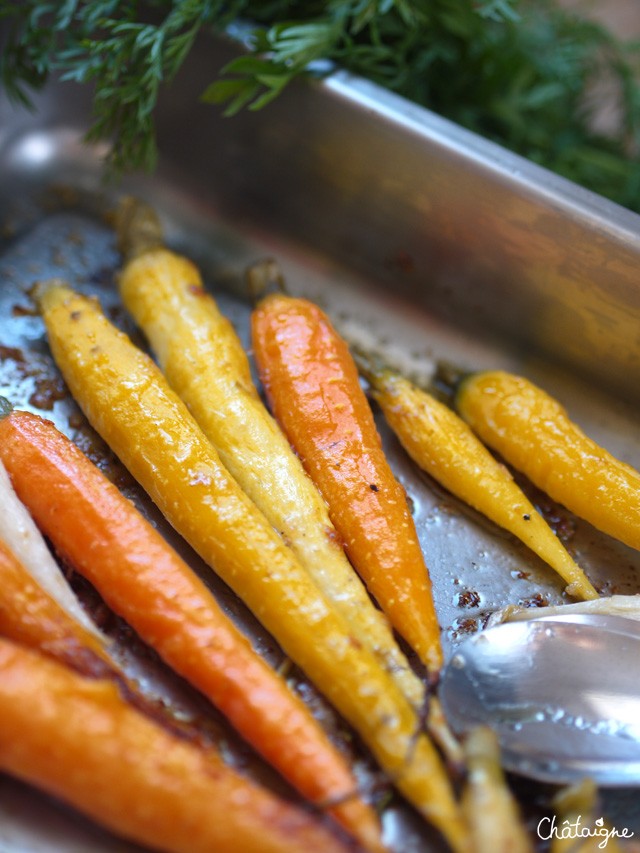 Carottes rôties au parmesan