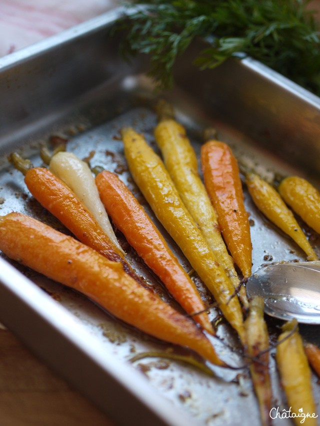 Carottes rôties au parmesan