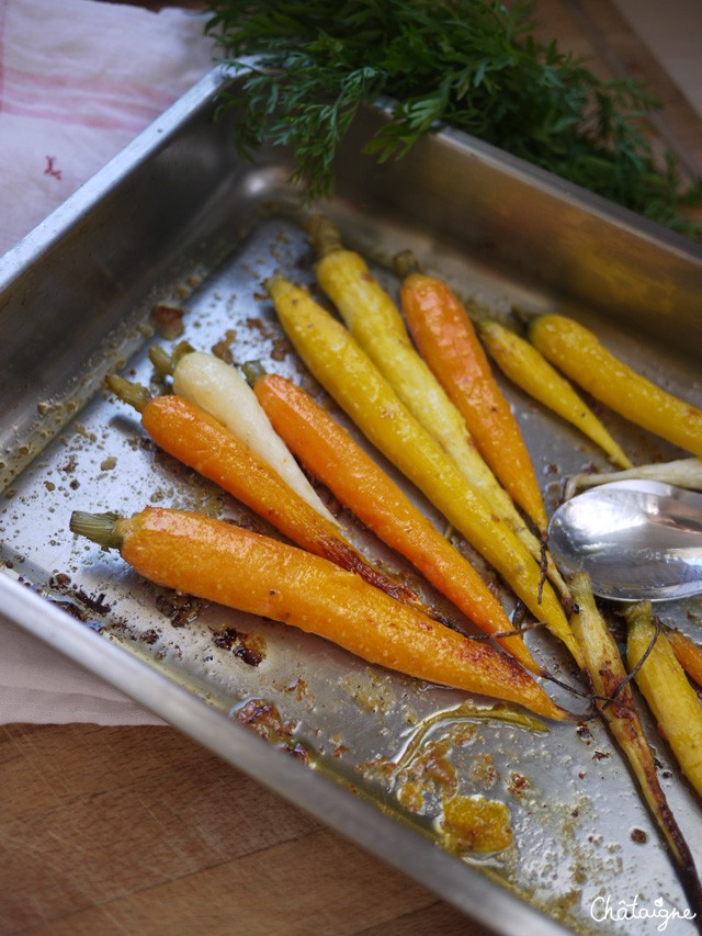 Carottes rôties au parmesan