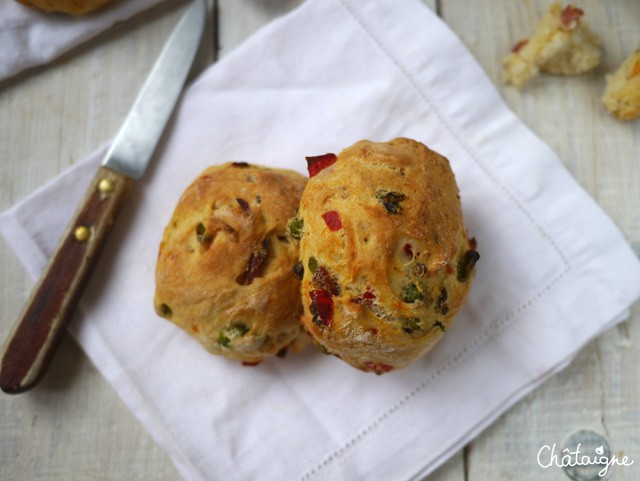 petits pains aux légumes et chorizo