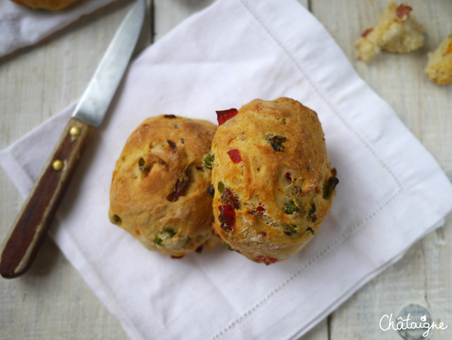 Petits pains aux légumes et chorizo