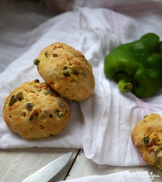 petits pains aux légumes et chorizo