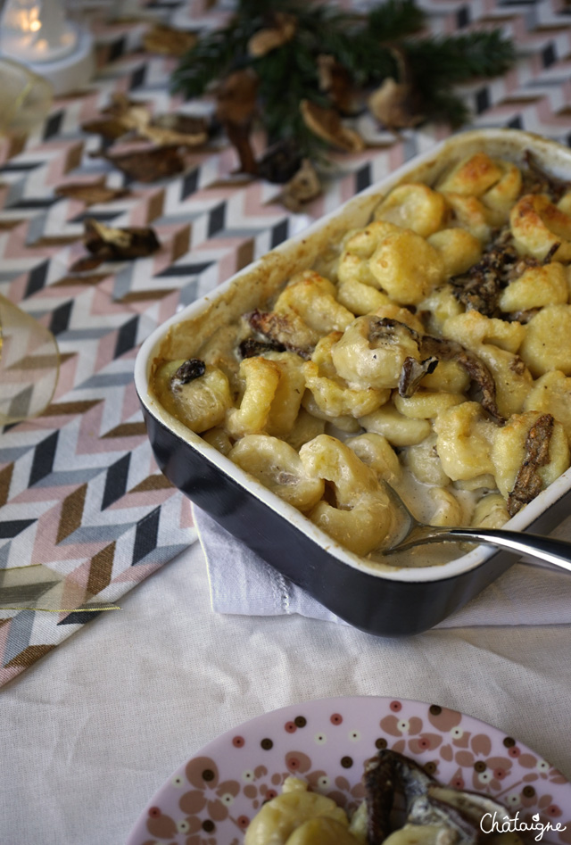 gratin de gnocchis aux cèpes