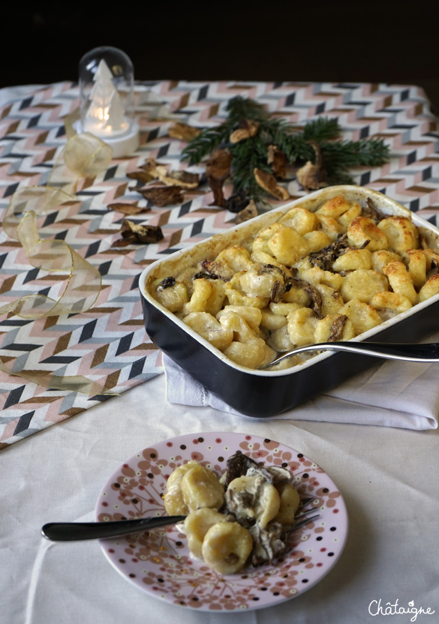 gratin de gnocchis aux cèpes