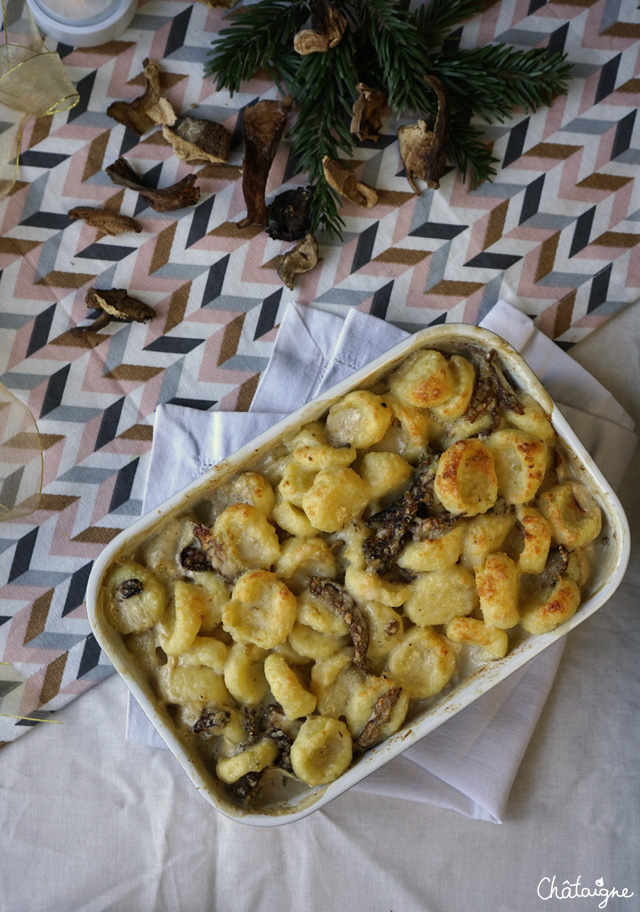 gratin de gnocchis aux cèpes