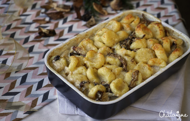 Gratin de gnocchis aux cèpes [homemade]