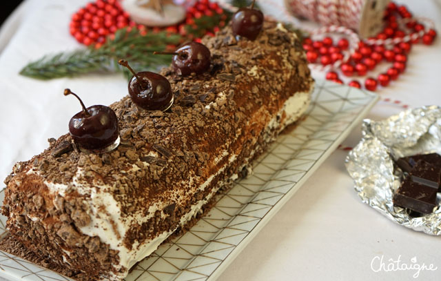 Bûche de Noël façon Forêt Noire