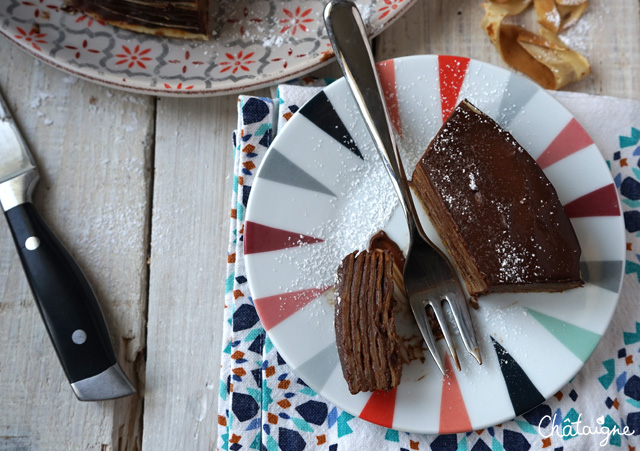 Gâteau de crêpes chocolat-orange