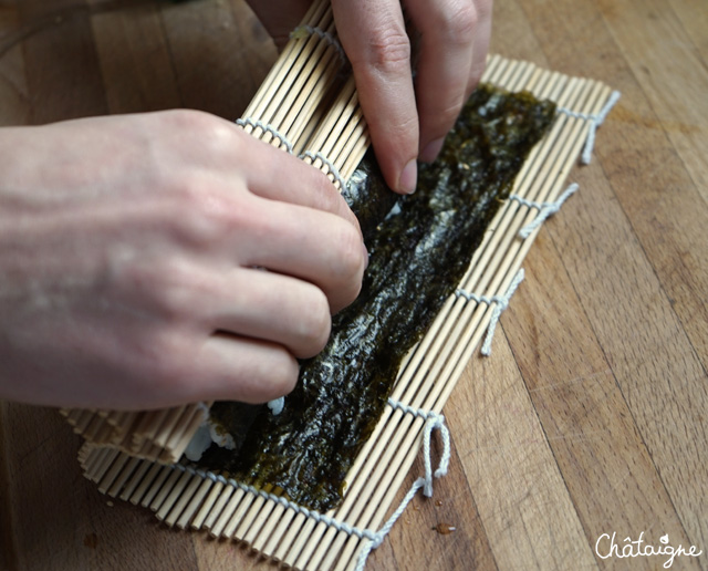 Makis et sushis avocat-crevettes